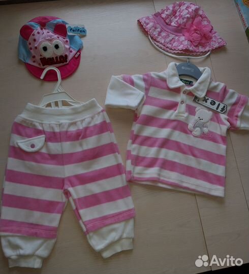 Вещи пакетом на девочку для новорожденную р.50-80