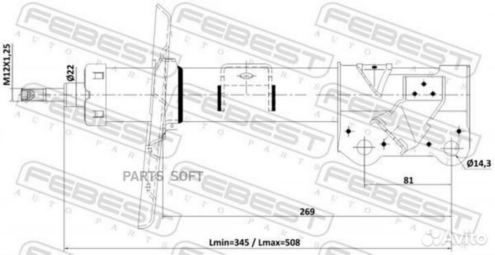 Амортизатоp nissan altima coupe CL32 2007.04-2013.06