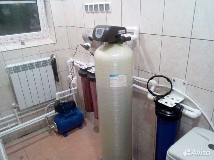 Монтаж систем очистки воды от железа, жёсткости