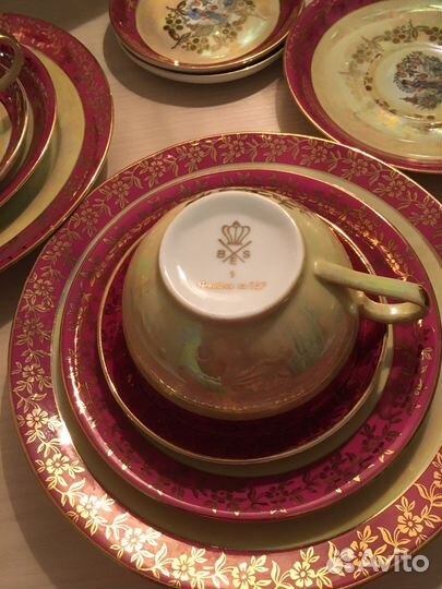 Подарок чайное трио фарфор ГДР 62/72г