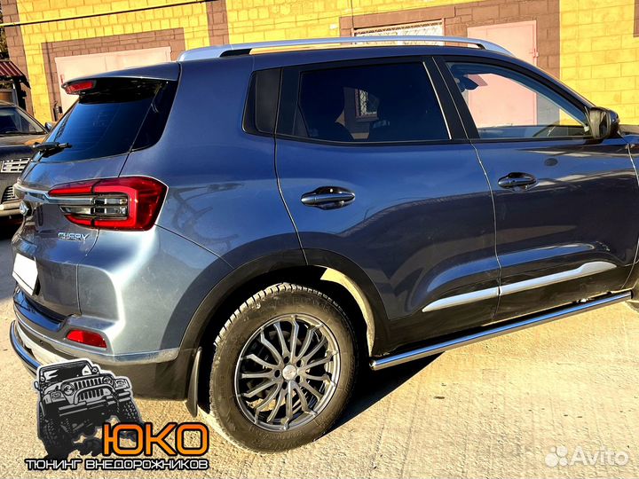 Защита порогов Chery Tiggo 4