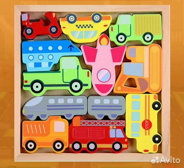 Монтесорри 3D пазл деревянный новый