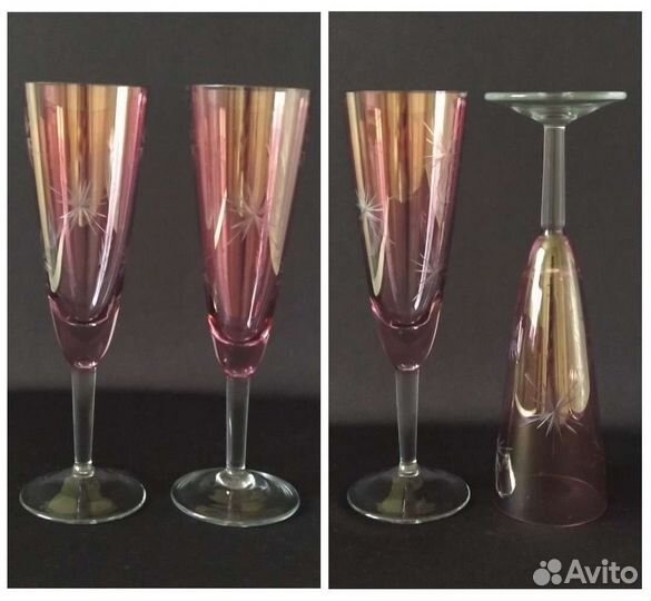 Фужеры, цветное стекло, СССР (№2)