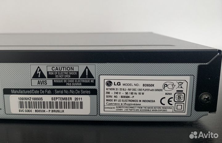 Dvd проигрыватель lg BD650K