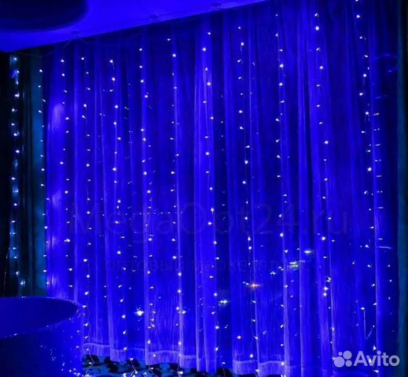 Гирлянда штора 1,5x1,5