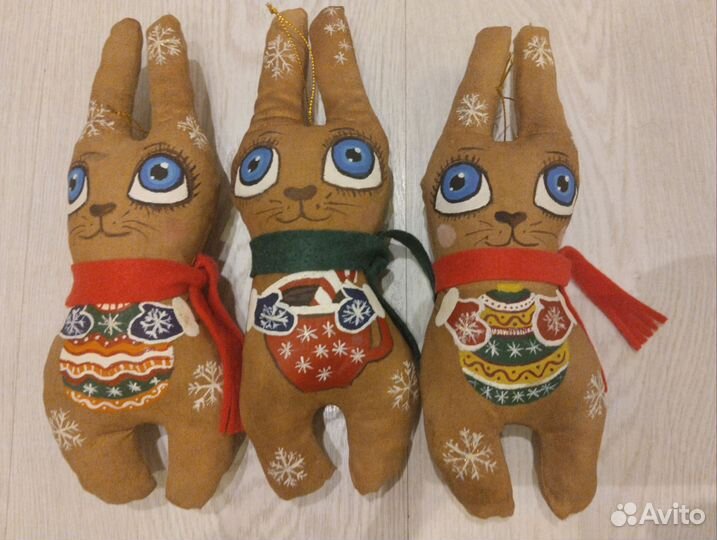 Кофейные игрушки (зайцы)