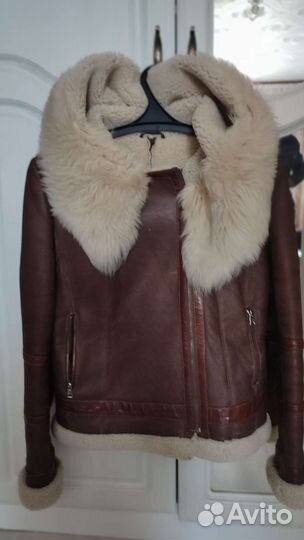 Дубленка натуральная женская короткая 46 48