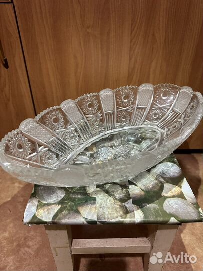 Ваза для фруктов хрусталь