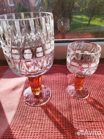 Набор хрустальных фужеров,рюмок