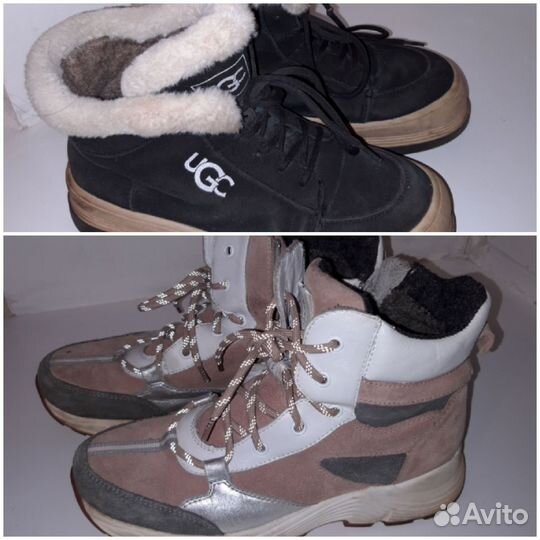 Двое зимних ботинок 39 размера