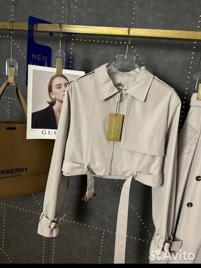 Костюм юбка и тренч Burberry premium