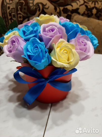 Букет из мыльных цветов