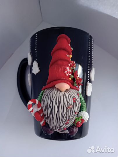 Новогодний подарок,кружка-Гном