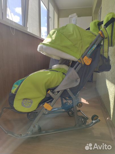 Детские санки коляска ника