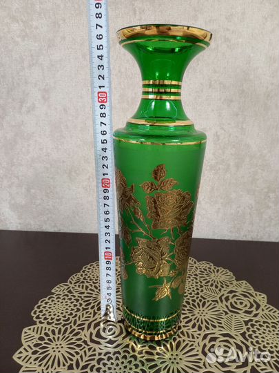 Ваза для цветов большая СССР Чехословакия Богемия