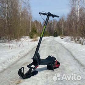 Зимний электроснегокат на гусенице / Гусеничный электросамокат Electroway T1S + летний комплект