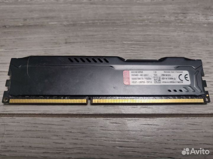 Оперативная память ddr3 1600 8gb hyperX fury