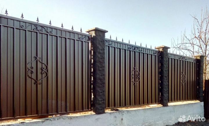 Забор из профлиста профессионально под ключ