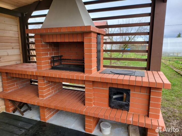 Камины печи барбекю