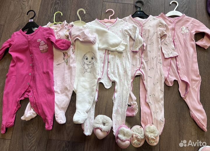 Одежда пакетом для девочки от 62 до 74 mothercare
