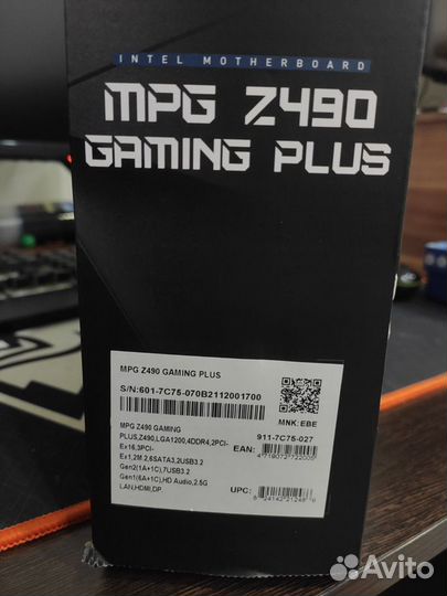 Материнская плата Msi z490 gaming plus