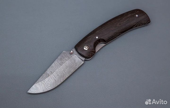 Нож складной Аляска из дамасской стали
