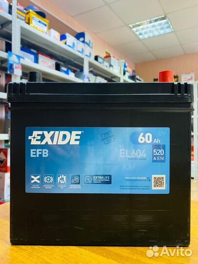 Аккумулятор Exide 60 Ач EFB на Mazda CX c i-stop