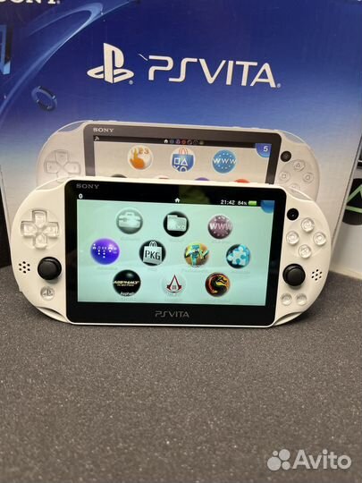 Sony ps vita slim прошитая + 64 гб + 24 игры