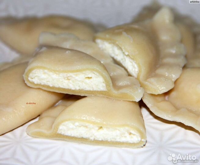 Вареники из козьего творога и сыра