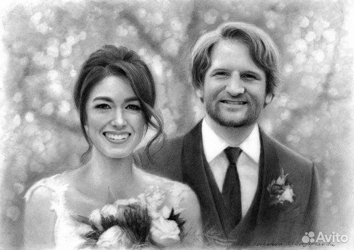 Портрет по фото карандашом