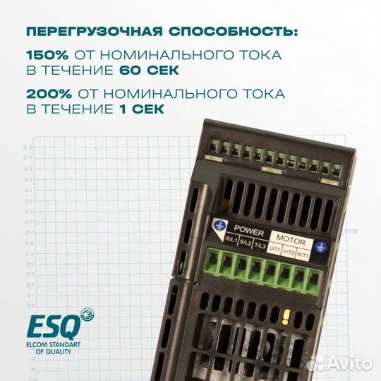 Частотный преобразователь ESQ-A500 5.5 кВт 380В