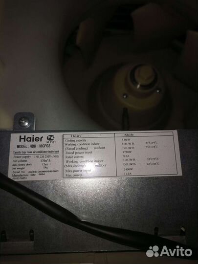 Внутренний блок кондиционера бу Haier цена договор
