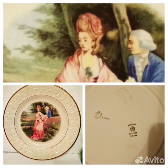 Тарелка с романтической сценой adams. england