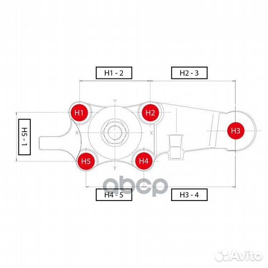 Опора шаровая toyota land cruiser 90 96- нижн.п