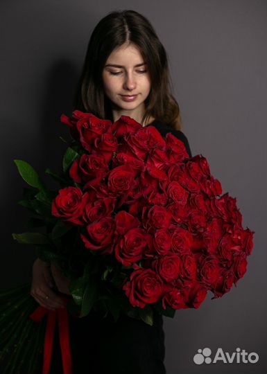 Метровые розы 100 см с доставкой