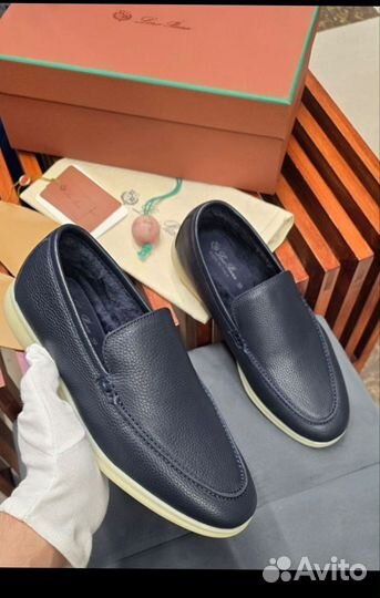 Лоферы мужские Loro Piana Summer Walk кожа, мех