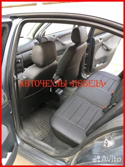 Чехлы Skoda Octavia Tour из экокожи чёрные Классик