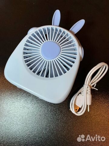 Вентилятор портативный голубой кролик