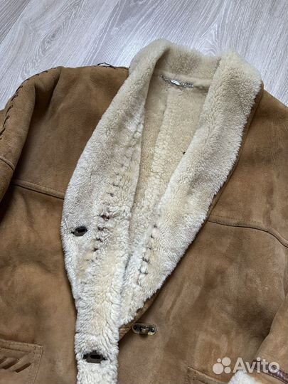 Винтажная натуральная дубленка
