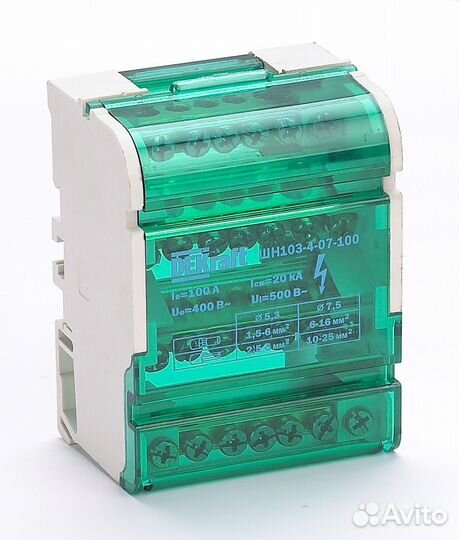 Шина DEKraft шн-103 на DIN-рейку (кросс-модуль) 4х