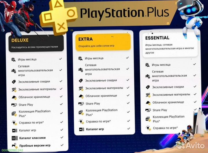 Подписка ps plus турция delux на ps5 ps4 (Арт.75245)