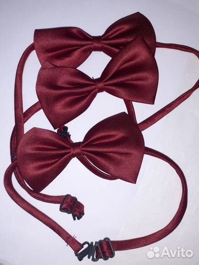 Галстук бабочка новый бордовые чёрная