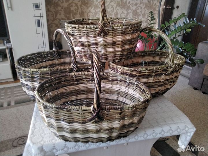 Корзина плетеная для грибов