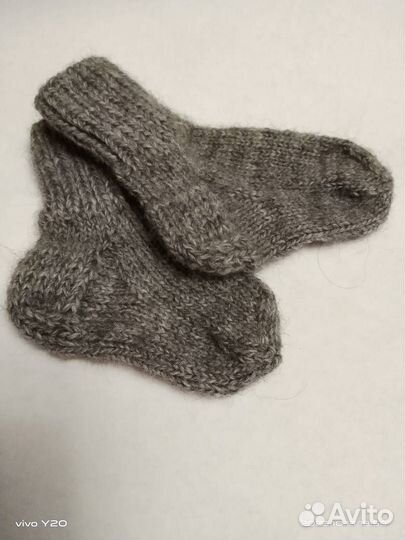 Носочки детские шерстяные вязаные (меринос)