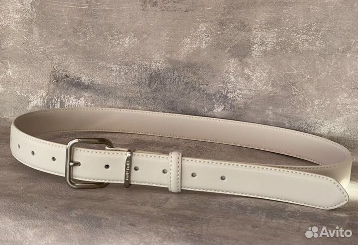Ремень женский белый miu miu