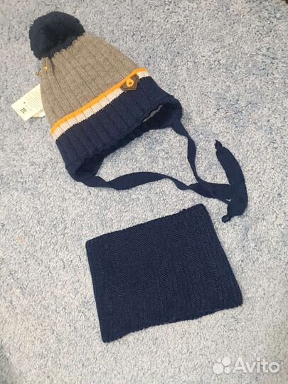 Новая шапка +снуд для мальчика