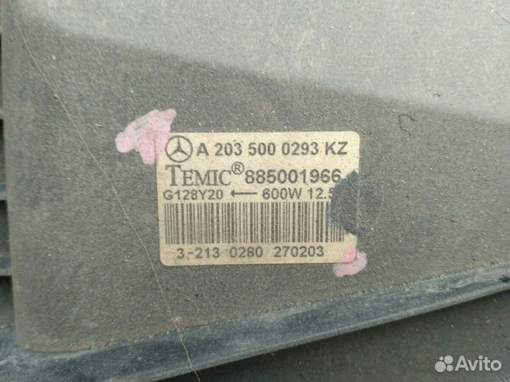 Вентилятор охлаждения Mercedes W203 C180