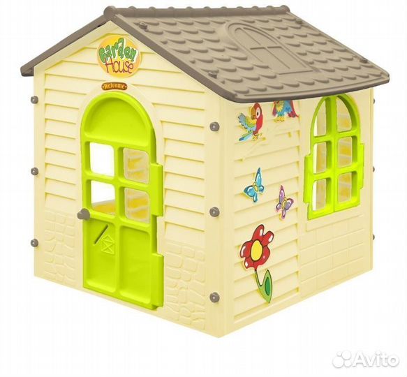 Детский игровой пластиковый домик 114*114*151 см