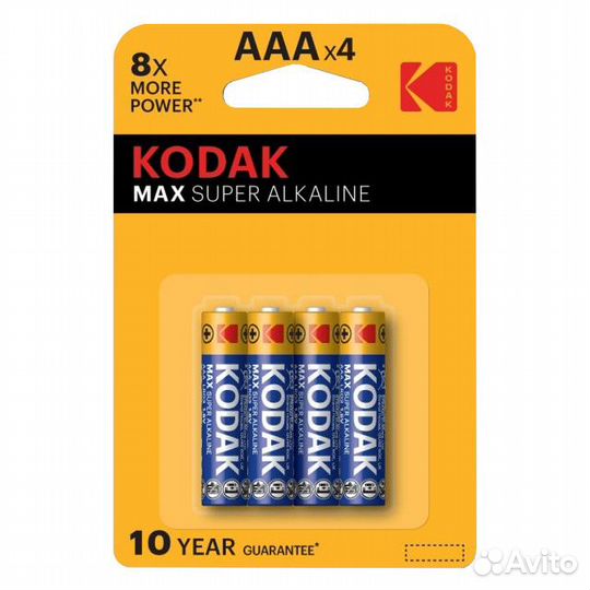 Батарейка kodak LR03 AAA блистер 4шт