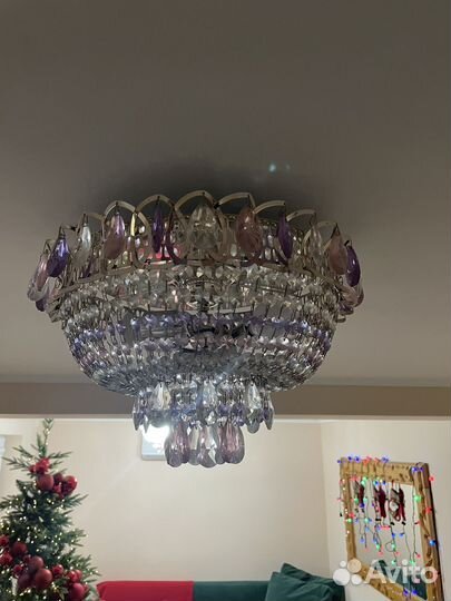 Люстры хрустальные бу